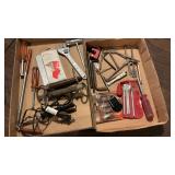 (2) Flats Misc. Tools, Hitch Pins, Pipecutter +