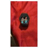 Sterling, Turquoise, Coral Earrings Signed Percy