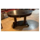 Vintage Empire Style Double Pedestal Library Table