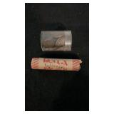 (1) Roll & (1) Container Full Of Wheat Pennies