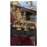 (5) Ornate Mid Mod Brass Bells