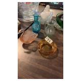 Vintage/Mod Art Glass Mini Pitchers, Ashtray, Plus