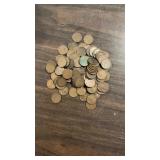 Approx: 100 Wheat Pennies Misc. Dates