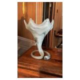Vintage Murano Syle Blown Art Glass Trumpet Vase