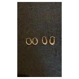 (2) Pair Of Tested 10K Gold Earrings