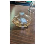 Glass Peach Luster Marathon Oil Piggy Bank