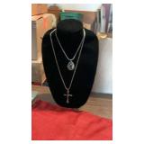 (2) Southwestern Style Sterling Chain Necklaces