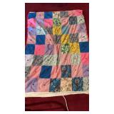Vintage Childs Size Crazy Type Quilt