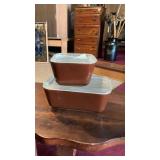 (2) Vintage Pyrex Refrigerator Dishes W/Lids