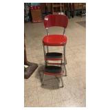 Retro Red Metal Cosco Step Stool