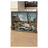 Painting Of "Easy Town" North Of Shirkieville IN.