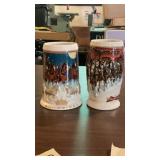 2005 & 2006 Budweiser Holiday Steins