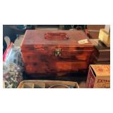 Large Vintage Sewing Box Full Of Notions Plus