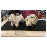 (2) Ceramic Collectible Coin Banks