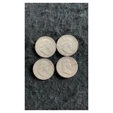 (4) 90% Silver Franklin Halves