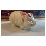Vintage Unmarked Shawnee Pottery Pig Bank