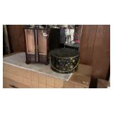 Standing Jewelry Box & Vintage Hatbox, Plus
