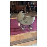 Antique Wicker Baby Buggy