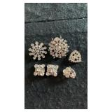 Vintage/Mid Century Brooches & Earring Sets