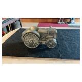 Pewter Finish Die Cast Metal Tractor Bank