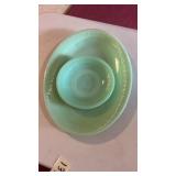 Vintage/Retro Jadeite Platter & (2) Saucers