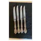(4) Easterling Sterling Silver Dinner Knives