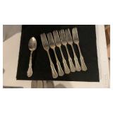 (6) Wm. Rogers Nickel Silver Dinner Forks Plus