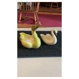 Vintage Hull Pottery Swan & Lennox Swan Figurines