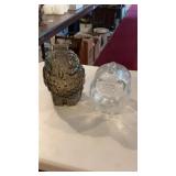 Vintage/Retro Glass Owl & Pig Coin Banks