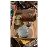 Flat Of Misc. Wood & Metal Trinket Boxes