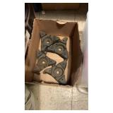 (4) Cast Iron Three Wheel Furniture Casters
