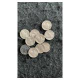 (10) Buffalo Nickels Misc. Dates