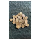 (50) Wheat Pennies Misc. Dates