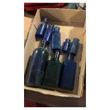 Flat Full Of Cobalt Blue Medicine Bottles