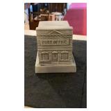 Cast Metal W/Pewter Finish US Postal Service Bank