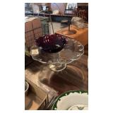Indiana Glass Tear Drop Cake Stand, Plus