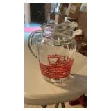 Mid Century Modern Hazel Atlas? Glass Pitcher