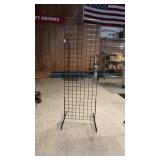 Metal Grid Wall Panel Tower Retail Display