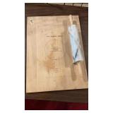 Wooden Pastry Board & Marble Rolling Pin W/Stand