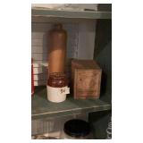 Crock Bottle, Mini Mustard Crock, Dovetailed Box