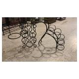 (2) Metal Table Top Wine Racks