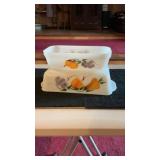 (2) Hand Painted Fire King Rectangle Dishes