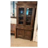 Oak Primitive Step Back Hutch