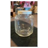 Vintage Hazel Atlas Counter Jar W/Metal Lid