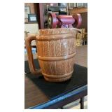 Vintage McCoy? Barrel Weave Pottery Pitcher