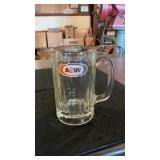 Large Glass A & W Rootbeer Mug