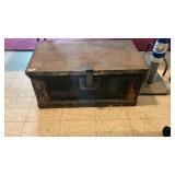 Primitive Metal Top Carpenters Box