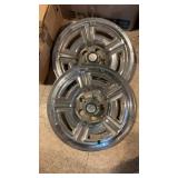 (2) Chrome Plated Vintage Ford TBird Hub Caps