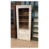 Farmhouse Hutch With Repurposed Door Front