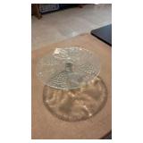 Vintage Mod Style LE Smith? Glass Cake Stand
